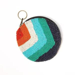 Sac bandoulière bohème vintage pour monnaie et téléphone, fait main, orné de fleurs perlées, accessoire de mode élégant - Product Image 2