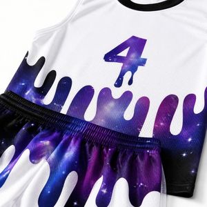 ชุดยูนิฟอร์มบาสเก็ตบอล Galaxy Drip สำหรับผู้ชาย แบบสั่งทำพิเศษ เสื้อเจอร์ซีย์ตาข่ายแบบซับลิเมชั่น กางเกงขาสั้น ชุดกีฬาสำหรับทีม ชุดอุปกรณ์สำหรับการแข่งขัน ขายส่งแบบ OEM! ! - Product Image 5
