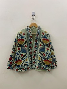 Chaqueta de Lino Bordada con Flores Estilo Bohemio, Manga Larga, Cuello Camisero, Ropa Exterior Informal para Mujer, Estilo Primavera - Product Image 2