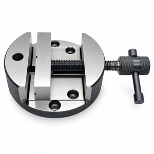 Étau de table rotatif rond 100 mm en fonte à mâchoires rainurées en V, avec écrous en T M6, pour tables de 4 pouces, pour le maintien de pièces en fraisage de précision, 3 et 4 fentes - Product Image 2