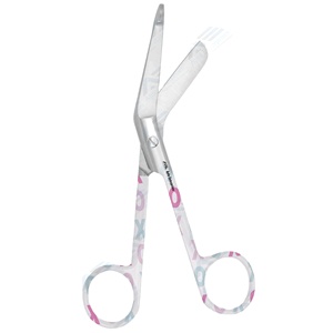 Conception personnalisée de ciseaux d'allaitement paramédical d'urgence XOXO Motif spécial pointe émoussée Ciseaux à bandage Instruments médicaux chirurgicaux - Product Image 1