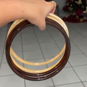 Asas de resina acrílica redondas y cuadradas para bolsos de mujer, carteras, bolsos de mano, accesorios, asas de plástico para bolsos, artesanías de resina. - Product Image 2