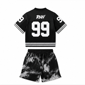 Conjunto Deportivo Personalizado Unisex, Camiseta y Pantalones Cortos de Poliéster, Ropa Deportiva Transpirable para Verano, Fabricante OEM - Product Image 4