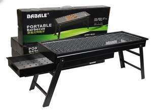 Grille de barbecue pliable en métal portable pour charbon de bois, bois, camping en plein air, voyage, OEM personnalisé EPDGFC000 - Product Image 2