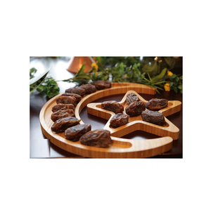 Plateau de service étoile et lune en bois pour décoration intérieure personnalisée, plateau à nourriture, décorations Eid Mubarak, plateau de table Eid - Product Image 1