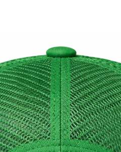 Casquette de baseball verte personnalisable, style camionneur, avec dos en maille respirante, réglable à fermeture snapback, unie, vierge, pour logo personnalisé, décontractée pour l'extérieur - Product Image 6