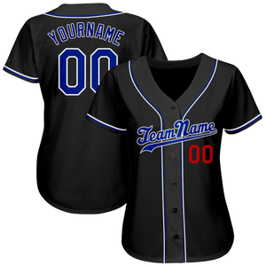Camiseta de Béisbol Negra y Roja para Hombre, con Botones al Frente, Uniforme Deportivo Ligero para Práctica y Juego - Product Image 1