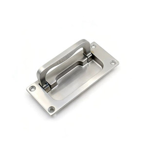 Manija Plegable de Aleación de Zinc A-9-1, Manija Interior Integrada para Puerta Plana, Acero Inoxidable, para Uso en Equipos - Product Image 1