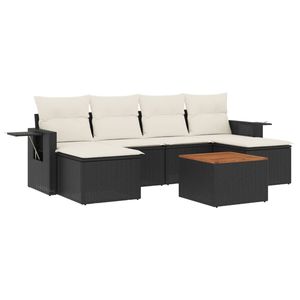 Ensemble de canapés de jardin 7 pièces blanc crème - Product Image 2