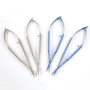 PISSCO Corneal Scissors Ophthalmic Surgical <b>Instruments</b> Vanna’s Scissors Ophthalmic Surgical Scissors 2 PCS Stainless Steel - Product Image 5