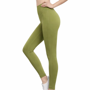 Leggings de yoga taille haute pour femmes, longueur intégrale, color block, extensibles dans quatre directions, écologiques, séchage rapide, respirants, Spandex/Nylon - Product Image 2