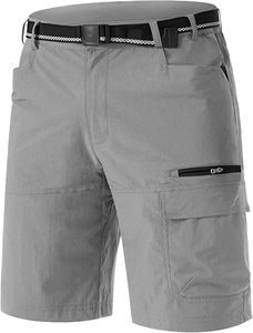 Men's Casual Outdoor Cargo Shorts Multi Pocket Quick Dry Stretch Fabric Hiking Fishing Travel Shorts - Product Image 3