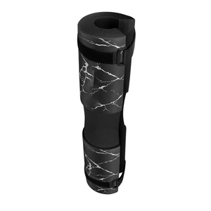 Almohadillas de espuma EVA de mármol negro para barra con correa de nailon ajustable, barra de masaje portátil para fitness - Product Image 6
