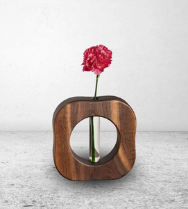 High Quality Wood Flower <b>Vase</b> Tabletop Latest <b>Square</b> Pieces Planters Natural Wood Flower <b>Vase</b> Hot Sale - Product Image 1