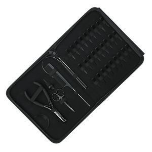 Hair Extension Tools Kit Parting Finger Sectioning Clips Tail Comb Sewing Needle Loop Tool Pulling Hook 2 Hole Crimping Plier - Product Image 1