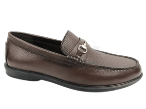 Mocasines de Cuero Genuino Marrón para Hombre, Punta Redonda, Sin Cordones, Suela de Goma Acolchada, para Oficina, Carrera, Todas las Temporadas - Product Image 1