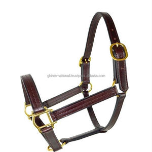 Licol en cuir de qualité supérieure, solide, design personnalisé, solide et Durable, en finition brune, double couture avec quincaillerie en laiton massif - Product Image 5