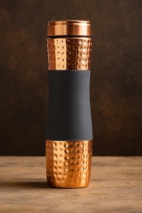 Hammered Copper Water Bottle Vacuum <b>Insulated</b> Thermal <b>Flask</b> Double Wall Copper Bottle Premium Metal Drinking Bottle Leakproof - Product Image 3