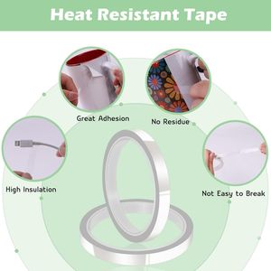 2 Rotoli di Nastro Resistente al Calore 10mm X 33m, Nastro per Pressa a Caldo e Trasferimento Senza Residui, Nastro Termico per Sublimazione - Product Image 3
