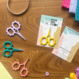PatternPaperScissors OEM Custom Color Flower Embroidery Scissors Precision Sewing <b>Thread</b> <b>Cutter</b> for Professional Use - Product Image 4