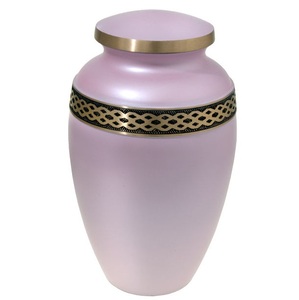 Urna Funeraria de Latón Pulido Grabado en Gris para Cenizas de Adultos, Estilo Americano/Europeo - Product Image 2