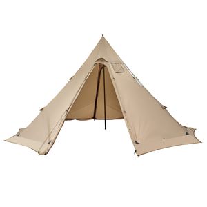 Tenda Tipi Portatile per 4-6 Persone con Apertura per Stufa, Leggera e Impermeabile in Tela, per Campeggio in 4 Stagioni - Product Image 3