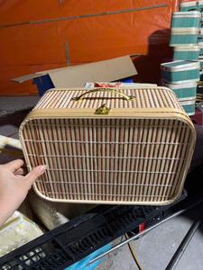 Cesta de almacenamiento de bambú hecha a mano de primera calidad para organizar y uso doméstico - Product Image 3