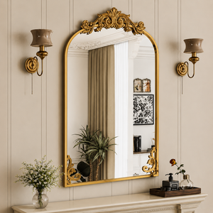 Luxury <b>Gold</b> Arched Wall <b>Mirror</b> Ornate Baroque Frame Decorative Home Decor <b>Mirror</b> For Living Room Wall Styling - Product Image 3