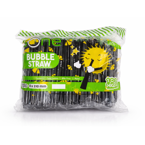 Higienic Individually <b>Plastic</b>-Wrapped PP Polypropylene <b>Plastic</b> <b>Straw</b> 8 mm Diameter 210 mm Length for Boba Tea made in Indonesia - Product Image 1