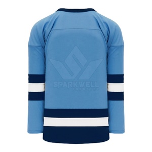 Jersey Ligero de Hockey sobre Hielo para Hombre, Antibacterial, con Estampado Frontal, 100% Poliéster, Cuello en V, Mangas Largas, Nombre del Equipo Personalizado, Servicio OEM - Product Image 2