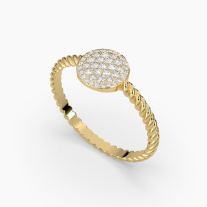 Anillo de Diamantes de Varias Piedras Cultivadas en Laboratorio, Certificado por IGI, de Oro de 14 Quilates, Estilo Vintage, para Boda, Joyería de Moda Chapada en Oro para Mujer - Product Image 2