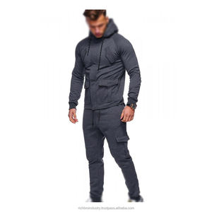 เสื้อแจ็กเก็ตมีฮู้ดแบบกำหนดเอง2020ใหม่ชุดวอร์มลำลองสำหรับผู้ชายชุดออกกำลังกายขายส่ง - Product Image 4