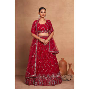 Lehenga Choli de estilo pakistaní indio para mujer, boda, diseño indio, red completa, Lehenga Choli Dupatta, blusa, bordado, trabajo, manuf - Product Image 4