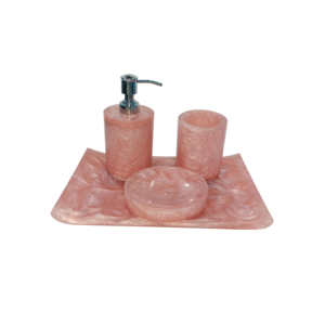 Ensemble de salle de bain en résine au design élégant en os de corne, vente chaude, accessoires de bain en polyrésine pour hôtel, produit de qualité supérieure - Product Image 1