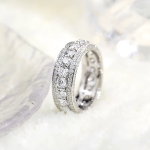 Anillo de Boda de Diamantes de Corte Brillante Redondo de Platino para Mujer, Estilo Clásico, Certificado IGI, Cultivado en Laboratorio, Color D - Product Image 3