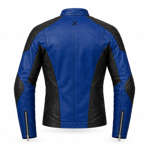 Blouson de moto en cuir Street Racer |   Bleu Noir Rouge Vert |   Fabricant OEM ODM |   Qualité supérieure | - Product Image 2
