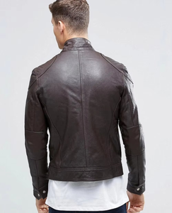 New Custom Design Fashion Motorbike Winter Leather <b>Jacket</b> Front Zipper Side Pockets Casual Wear Winter <b>Biker</b> <b>Jacket</b> - Product Image 2