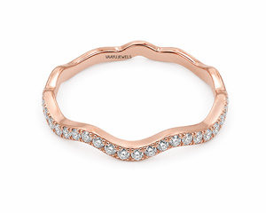 Anillo de compromiso de oro rosa con diamante para mujer, anillo de diamante de corte redondo cultivado en laboratorio en oro de 10K, 14K, 18K, plata 925, 935 - Product Image 3