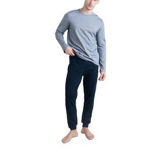 Conjunto de pijama corto de dos piezas para hombre, ropa informal para el hogar, camisetas de manga larga, pantalones, conjunto de ropa de dormir de 2 uds, proveedor de BD - Product Image 2