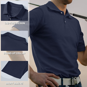 Camisas Polo de Manga Corta al por Mayor de Alta Calidad para Hombre, Camisas Polo Bordadas Personalizadas para Hombre, Camisetas Polo de Golf Vintage con Cuello - Product Image 2