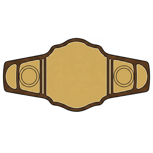 Cinturón de Campeonato Personalizado, Doble Oro y Plata, Peso Pesado, para Lucha Libre y MMA, Placa de Aleación con Grabado Profundo, Cuero Genuino - Product Image 2