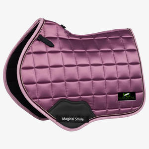 Almohadillas de alta calidad para silla de montar, almohadillas de gran calidad para equitación, tela de satén de seda, almohadillas para salto, color azul hielo - Product Image 5