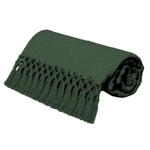 Manta de Algodón 100% de Estilo Liso para Todas las Estaciones, con Grandes Flecos, Ecológica, Suave y de Calidad Premium para Decoración Navideña - Product Image 2