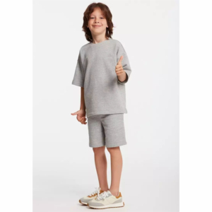 Camiseta de Verano 100% Algodón para Niño, Manga Corta, con Pantalones Cortos, Ropa Infantil, Diseño Personalizado, Conjunto de Camiseta y Pantalones Cortos para Niño - Product Image 2