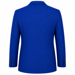 Veste de costume blazer sur mesure pour homme, 3 boutons, revers cranté, costume formel d'affaires, bleu marine foncé - Product Image 2