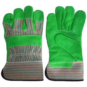 Guantes de trabajo de seguridad canadienses de cuero de vaca partido, suaves, cómodos y duraderos, con puño engomado y medio forro. - Product Image 2