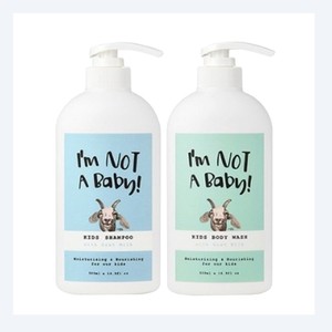 Sets de viaje, regalos, coreano K-Beauty, I'm Not a Baby, champú de leche de cabra para niños 500ml, gel de baño 500ml, hecho en Corea - Product Image 6