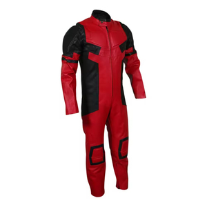 Combinaison de moto et de course automobile en cuir véritable rouge personnalisée pour homme, séchage rapide, haute qualité, vente en gros - Product Image 4