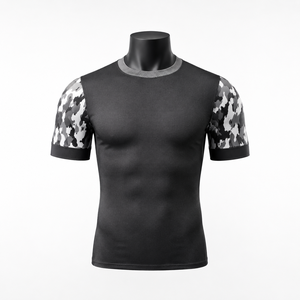 Camiseta de Compresión Personalizada para Hombre, Secado Rápido, Protección contra Rozaduras, Ropa Deportiva para Gimnasio, Venta al Por Mayor OEM - Product Image 1