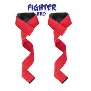 Sangles de musculation antidérapantes en polyester Fighter Bro pour MMA, capacité de charge de 15 lb, rouge, accessoires d'équipement de fitness confortables - Product Image 6